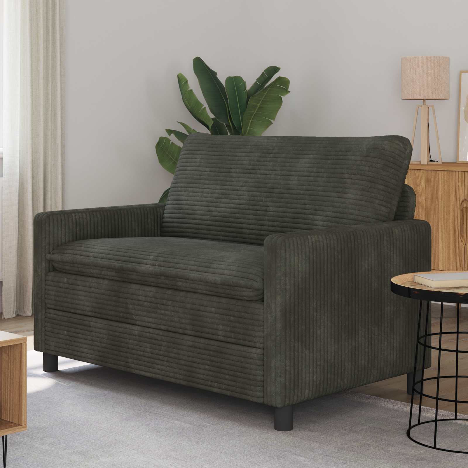 vidaXL Bank Lichtgrijs 76 x 81 x 87,5 cm Polyester