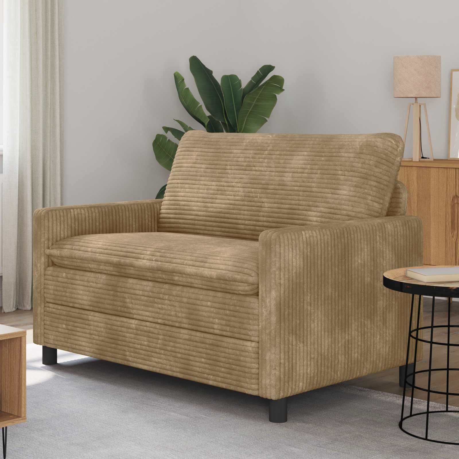 vidaXL Bank Lichtgrijs 76 x 81 x 87,5 cm Polyester