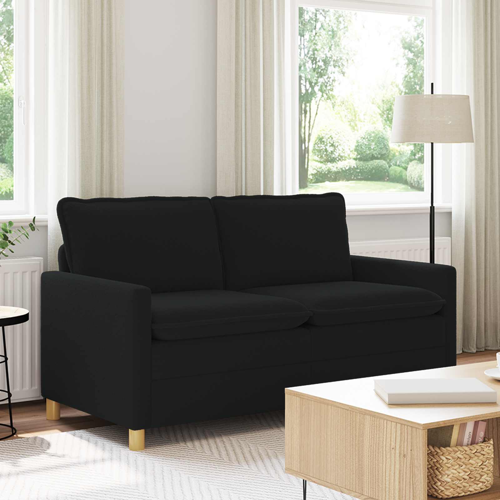 vidaXL Bank Lichtgrijs 76 x 81 x 87,5 cm Stof