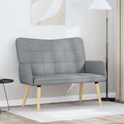 vidaXL Twee Persoons Sofa Lichtgrijs 115 x 61 x 87 cm Stof