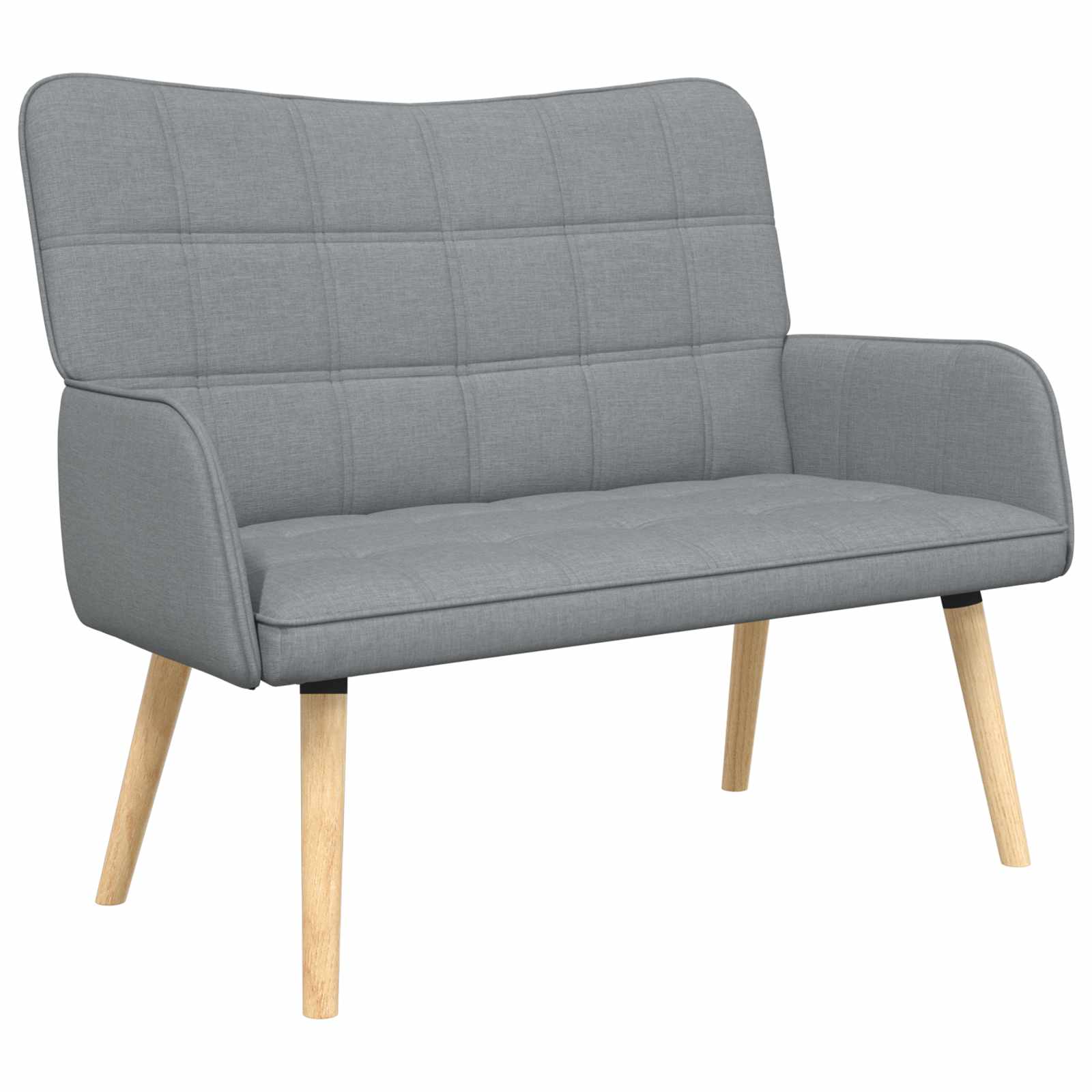 vidaXL Twee Persoons Sofa Lichtgrijs 115 x 61 x 87 cm Stof