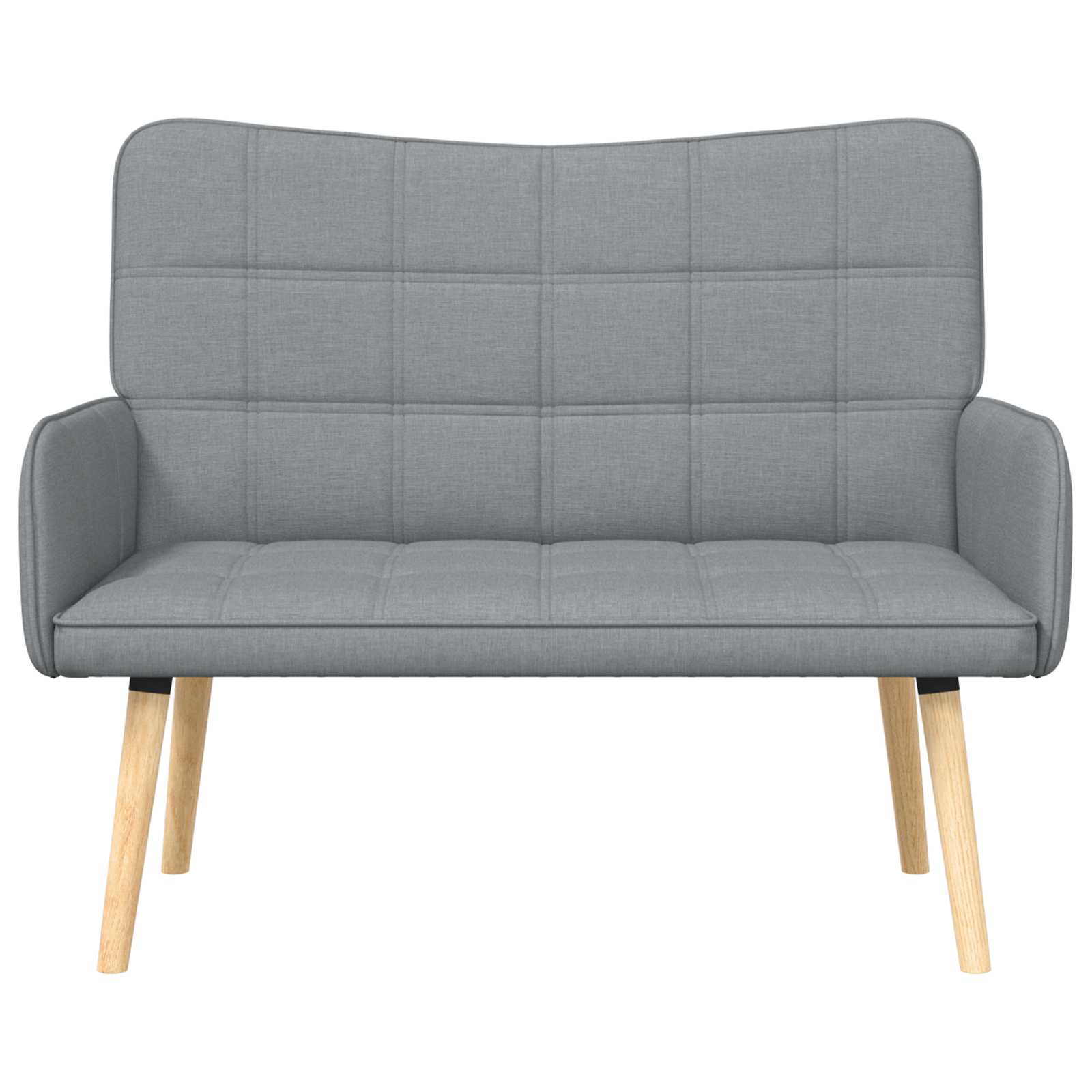 vidaXL Twee Persoons Sofa Lichtgrijs 115 x 61 x 87 cm Stof