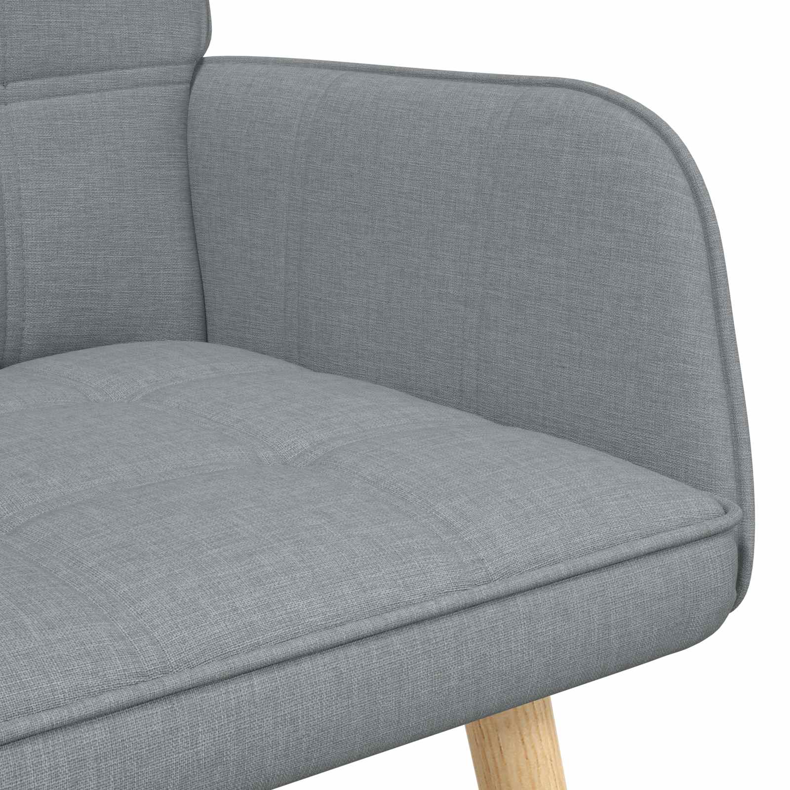 vidaXL Twee Persoons Sofa Lichtgrijs 115 x 61 x 87 cm Stof