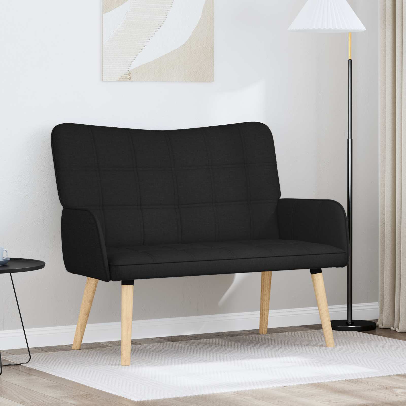 vidaXL Twee Persoons Sofa Lichtgrijs 115 x 61 x 87 cm Stof