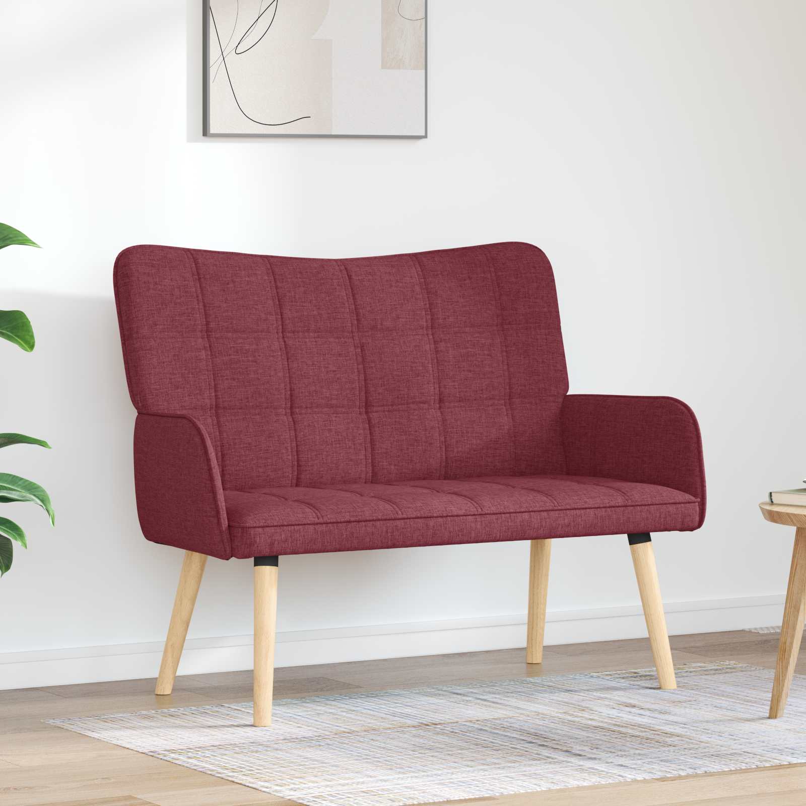vidaXL Twee Persoons Sofa Lichtgrijs 115 x 61 x 87 cm Stof