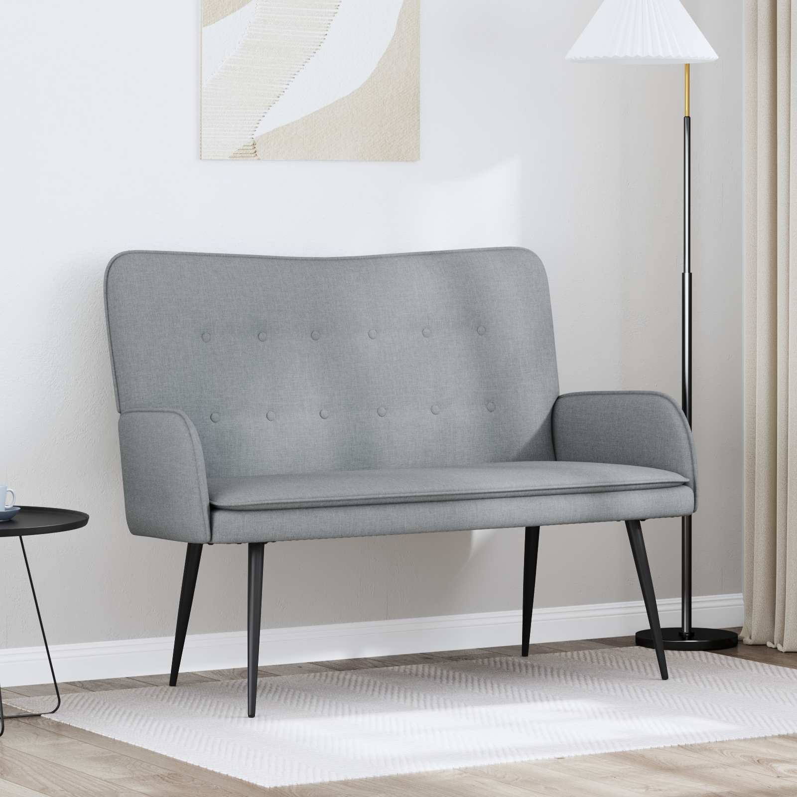 vidaXL 2-Zits Sofa Lichtgrijs 115 x 61 x 87 cm Stof