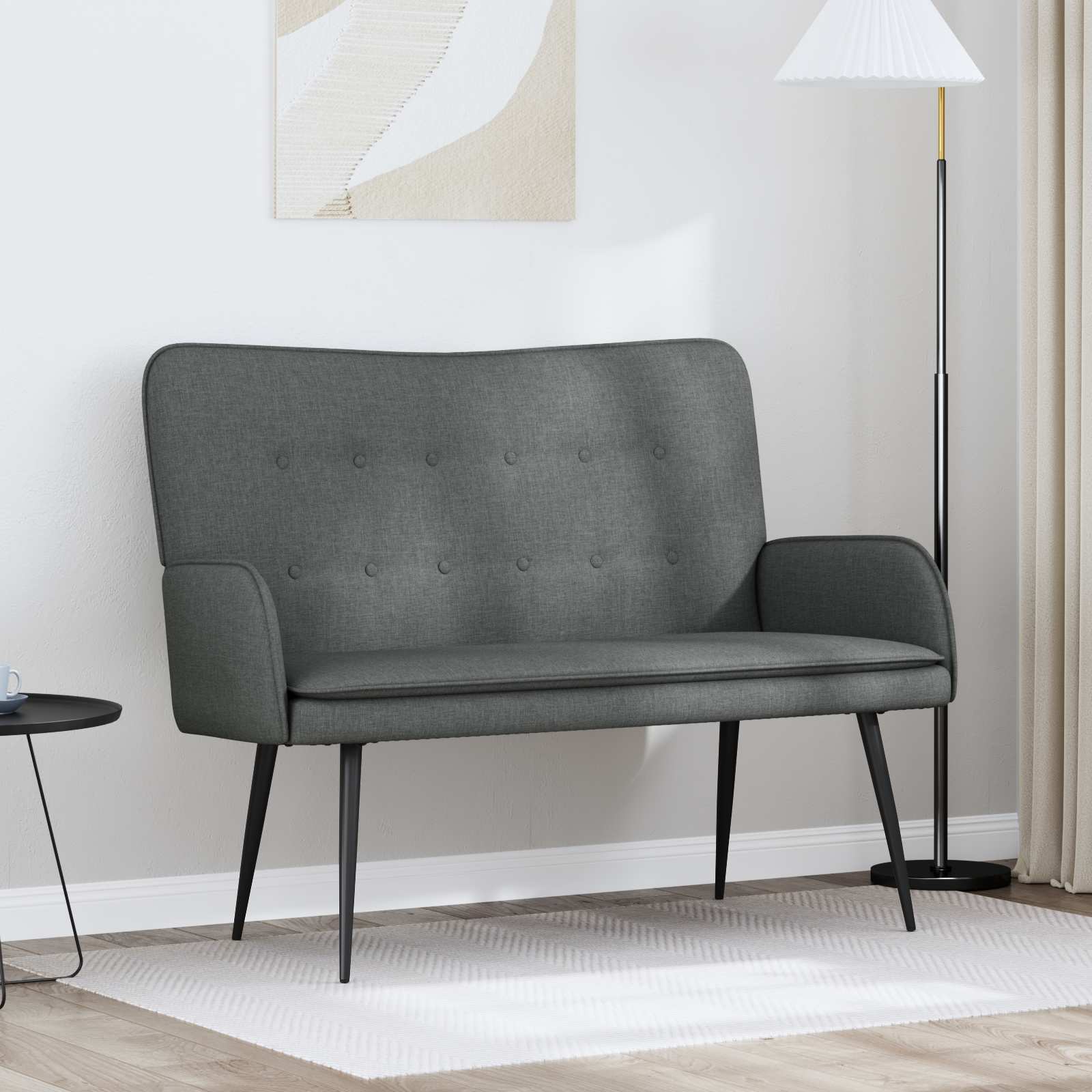 vidaXL 2-Zits Sofa Lichtgrijs 115 x 61 x 87 cm Stof