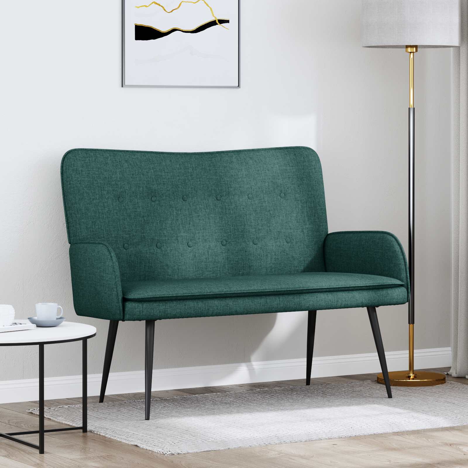 vidaXL 2-Zits Sofa Lichtgrijs 115 x 61 x 87 cm Stof