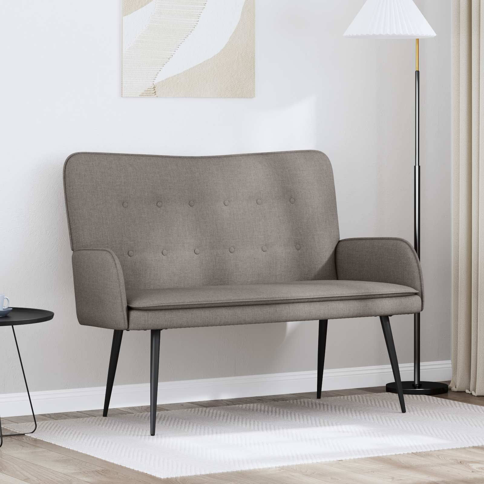 vidaXL 2-Zits Sofa Lichtgrijs 115 x 61 x 87 cm Stof