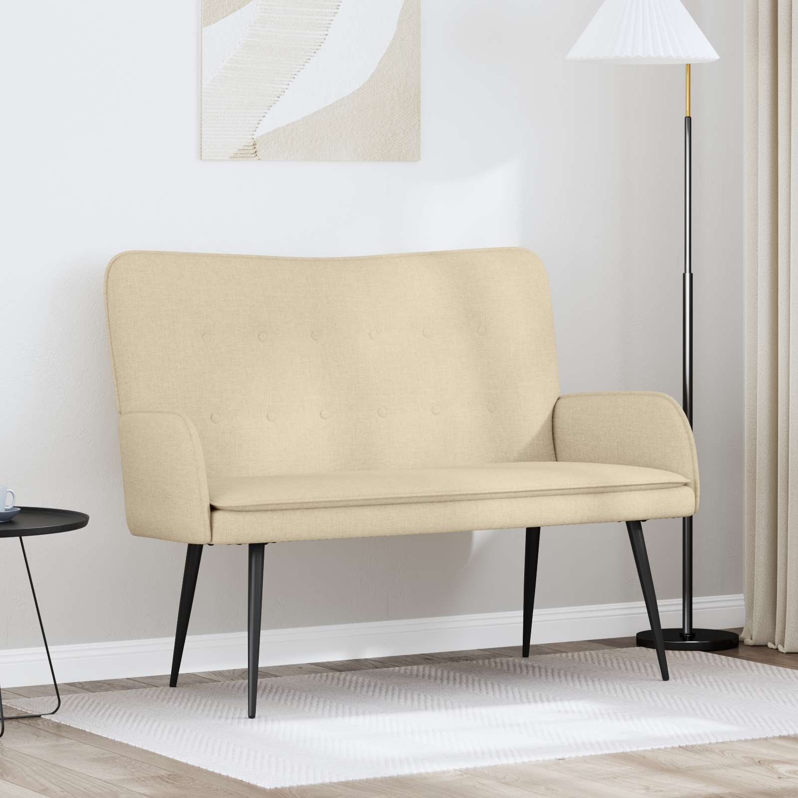 vidaXL 2-Zits Sofa Lichtgrijs 115 x 61 x 87 cm Stof