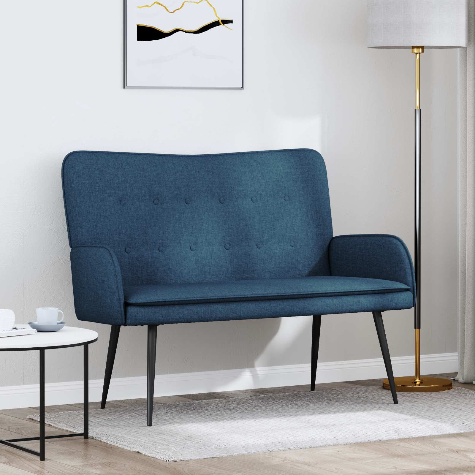 vidaXL 2-Zits Sofa Lichtgrijs 115 x 61 x 87 cm Stof