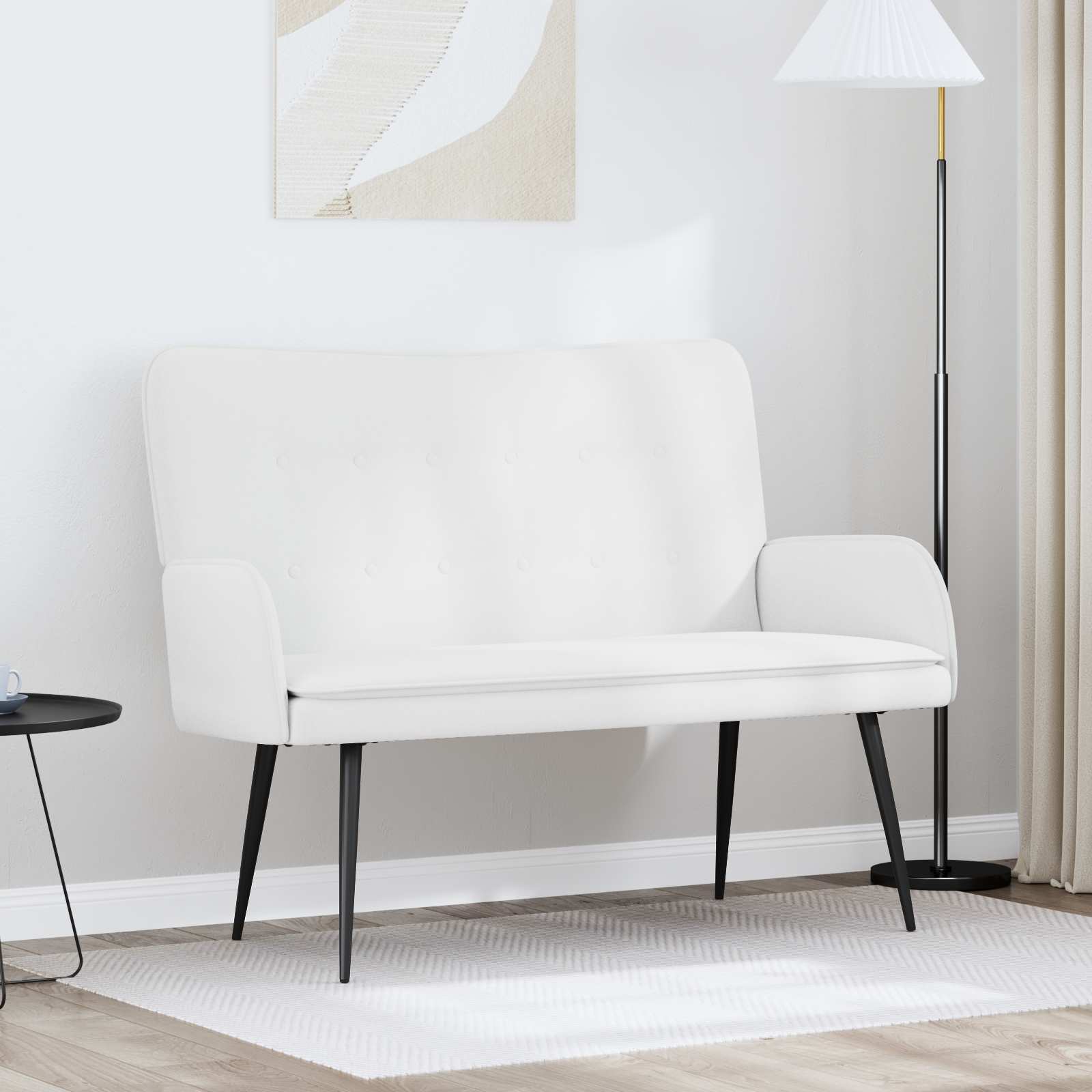 vidaXL 2-Zits Sofa Lichtgrijs 115 x 61 x 87 cm Stof
