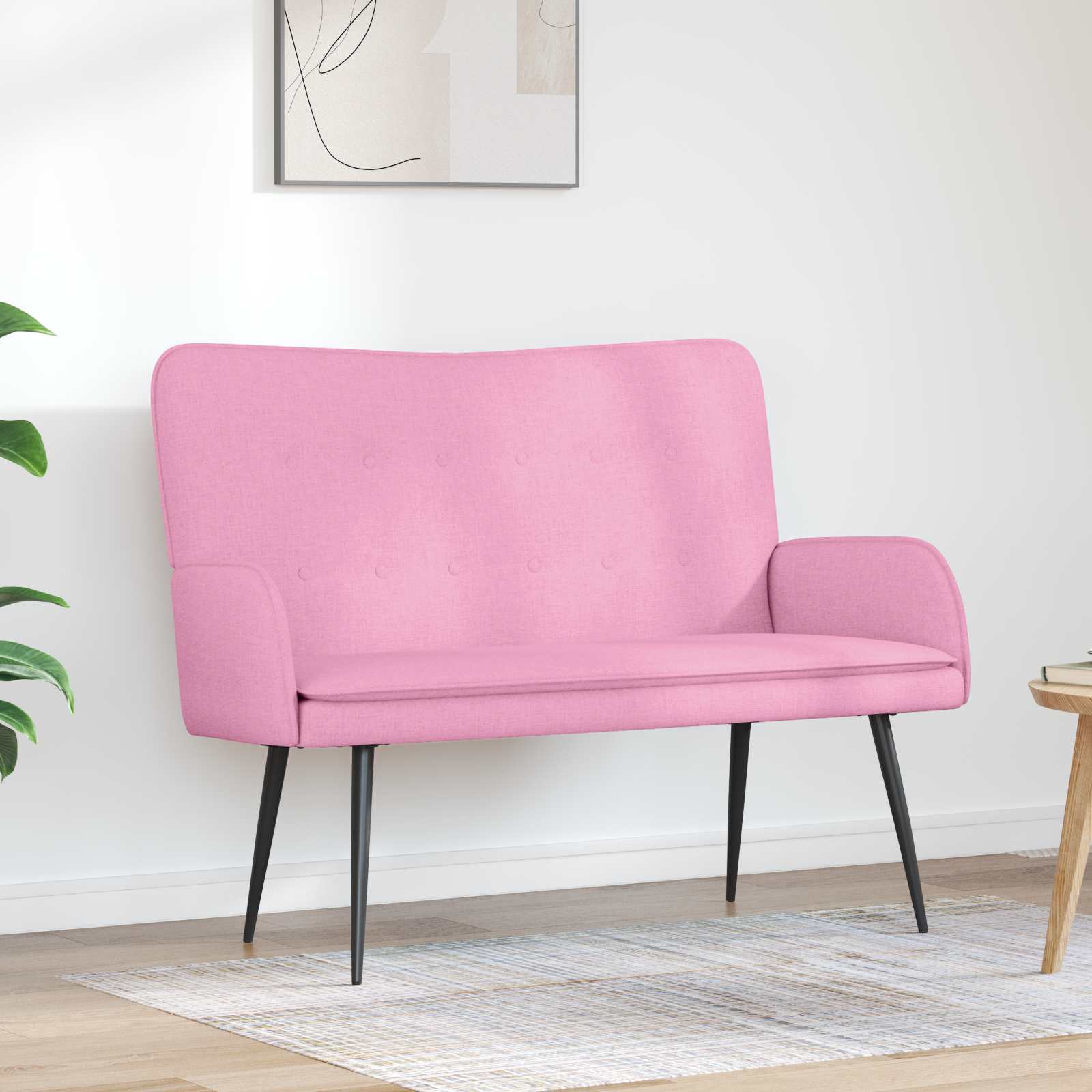 vidaXL 2-Zits Sofa Lichtgrijs 115 x 61 x 87 cm Stof