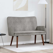 vidaXL Twee Persoons Sofa Lichtgrijs 115 x 61 x 87 cm Fluweel