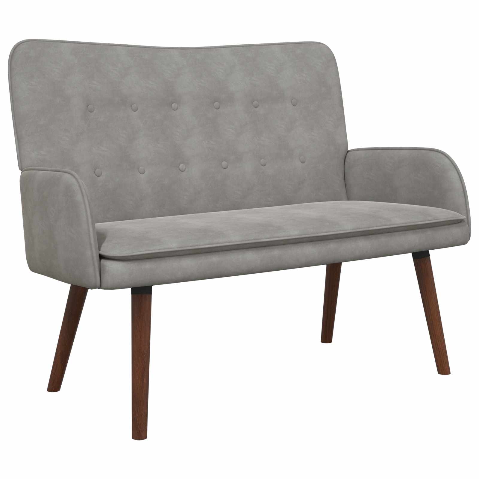 vidaXL Twee Persoons Sofa Lichtgrijs 115 x 61 x 87 cm Fluweel