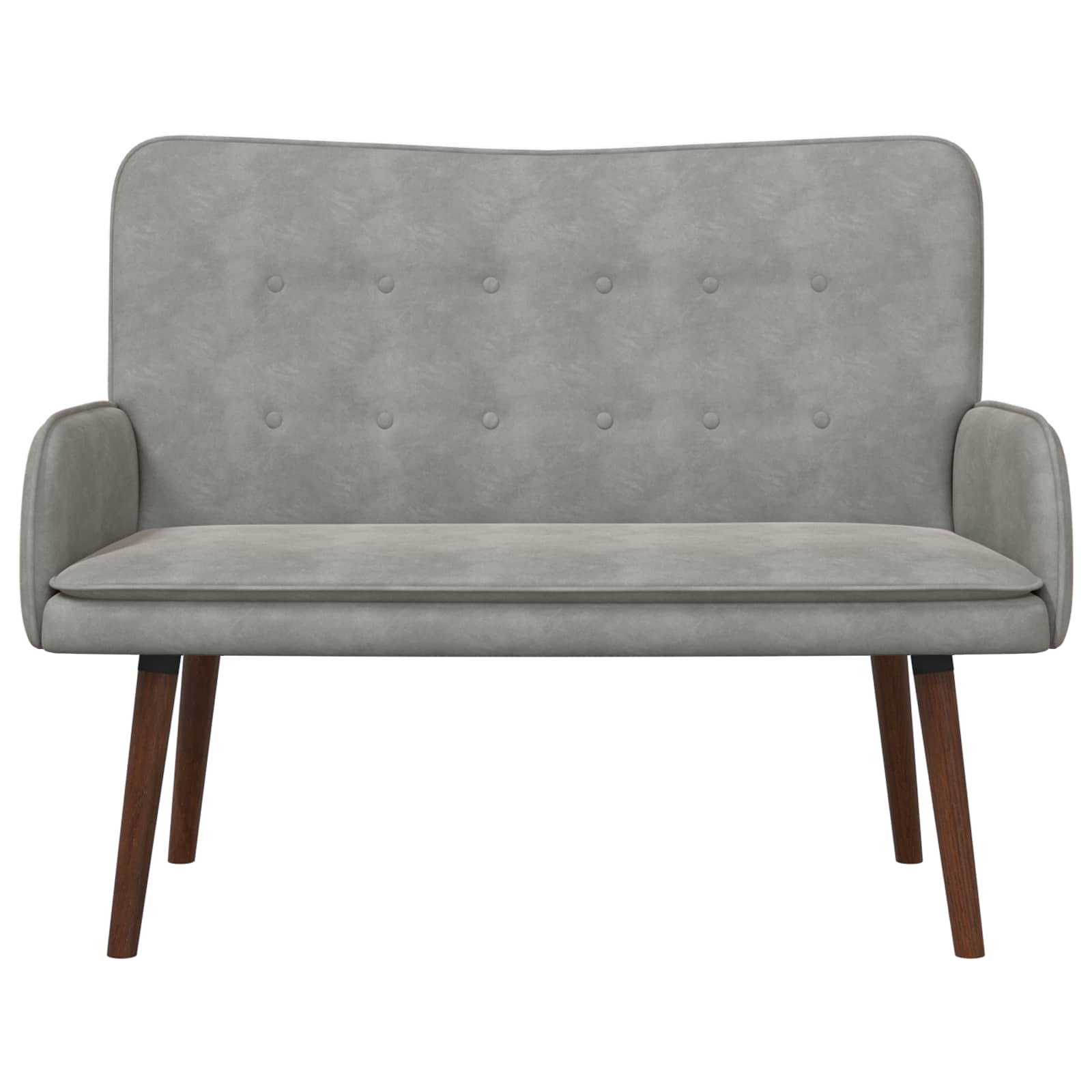 vidaXL Twee Persoons Sofa Lichtgrijs 115 x 61 x 87 cm Fluweel