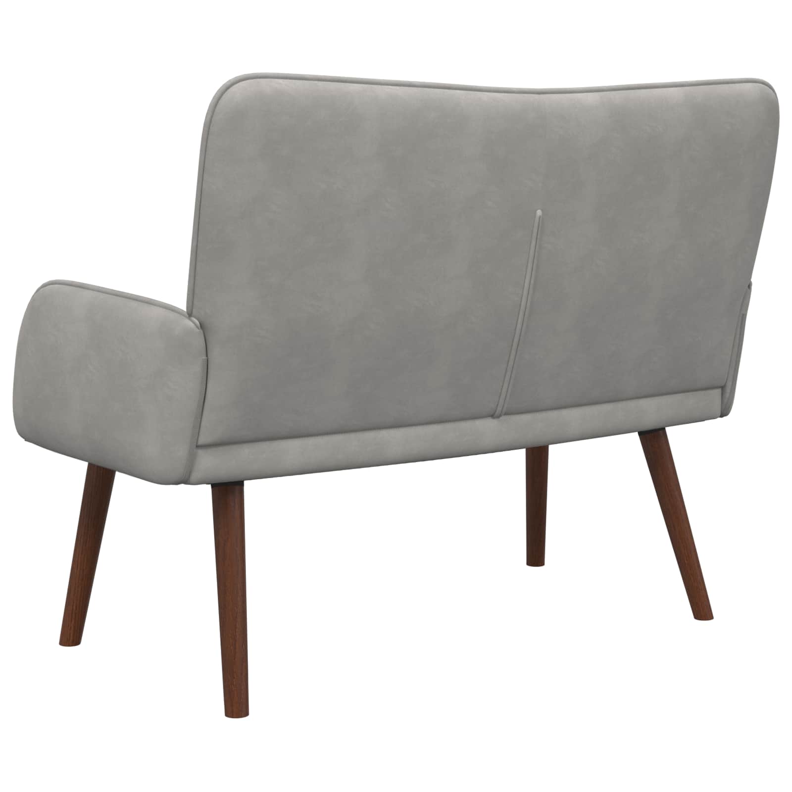 vidaXL Twee Persoons Sofa Lichtgrijs 115 x 61 x 87 cm Fluweel
