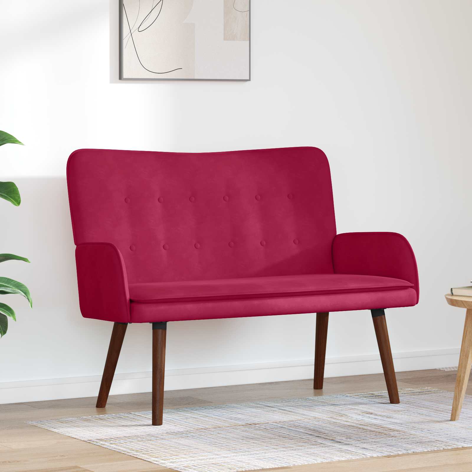 vidaXL Twee Persoons Sofa Lichtgrijs 115 x 61 x 87 cm Fluweel