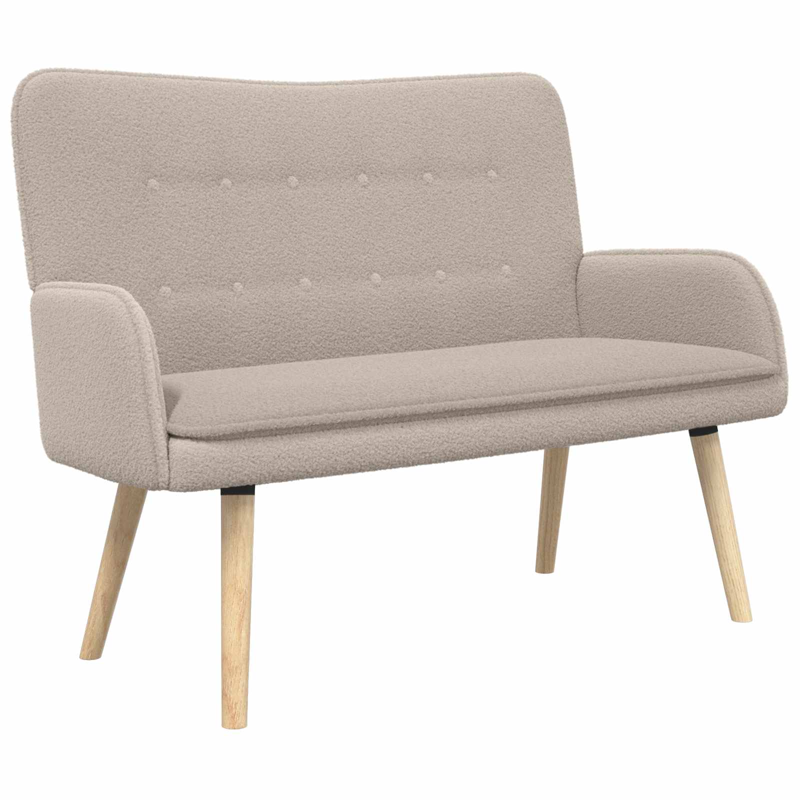 vidaXL 2-Zits Sofa Lichtgrijs 115 x 61 x 87 cm Bouclé