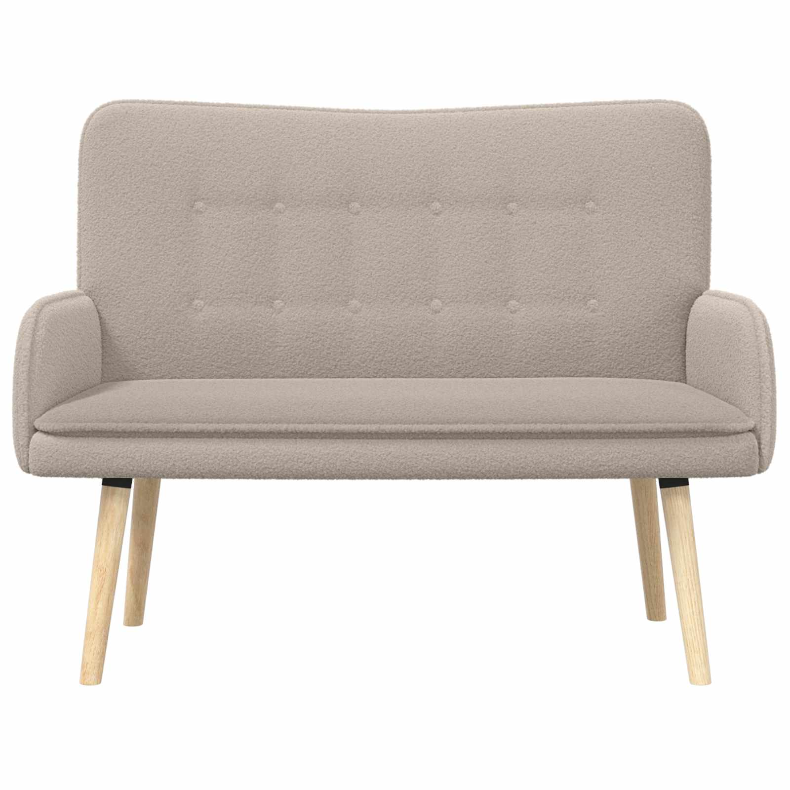 vidaXL 2-Zits Sofa Lichtgrijs 115 x 61 x 87 cm Bouclé
