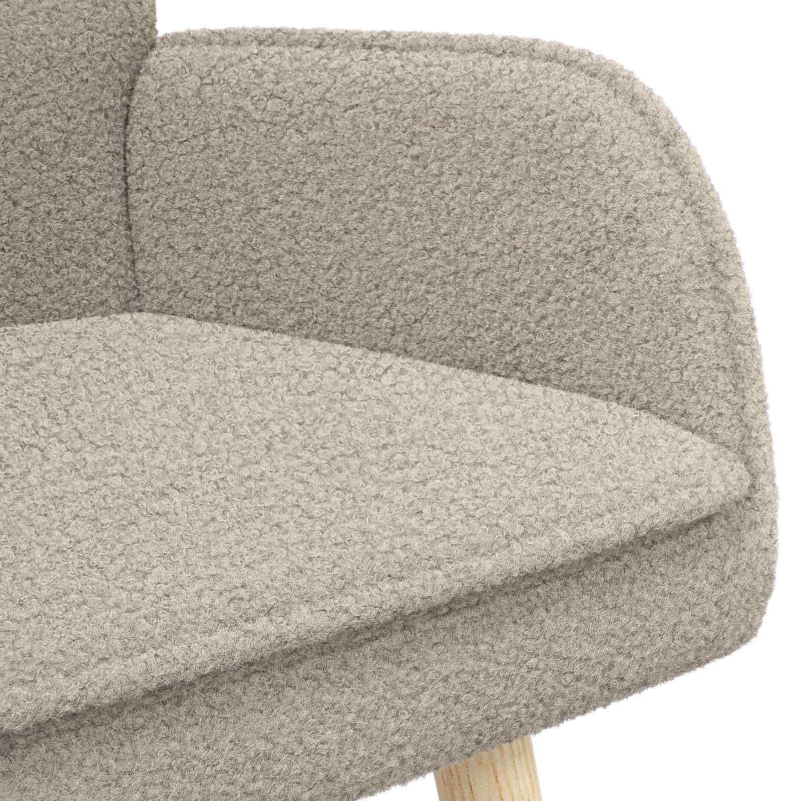 vidaXL 2-Zits Sofa Lichtgrijs 115 x 61 x 87 cm Bouclé