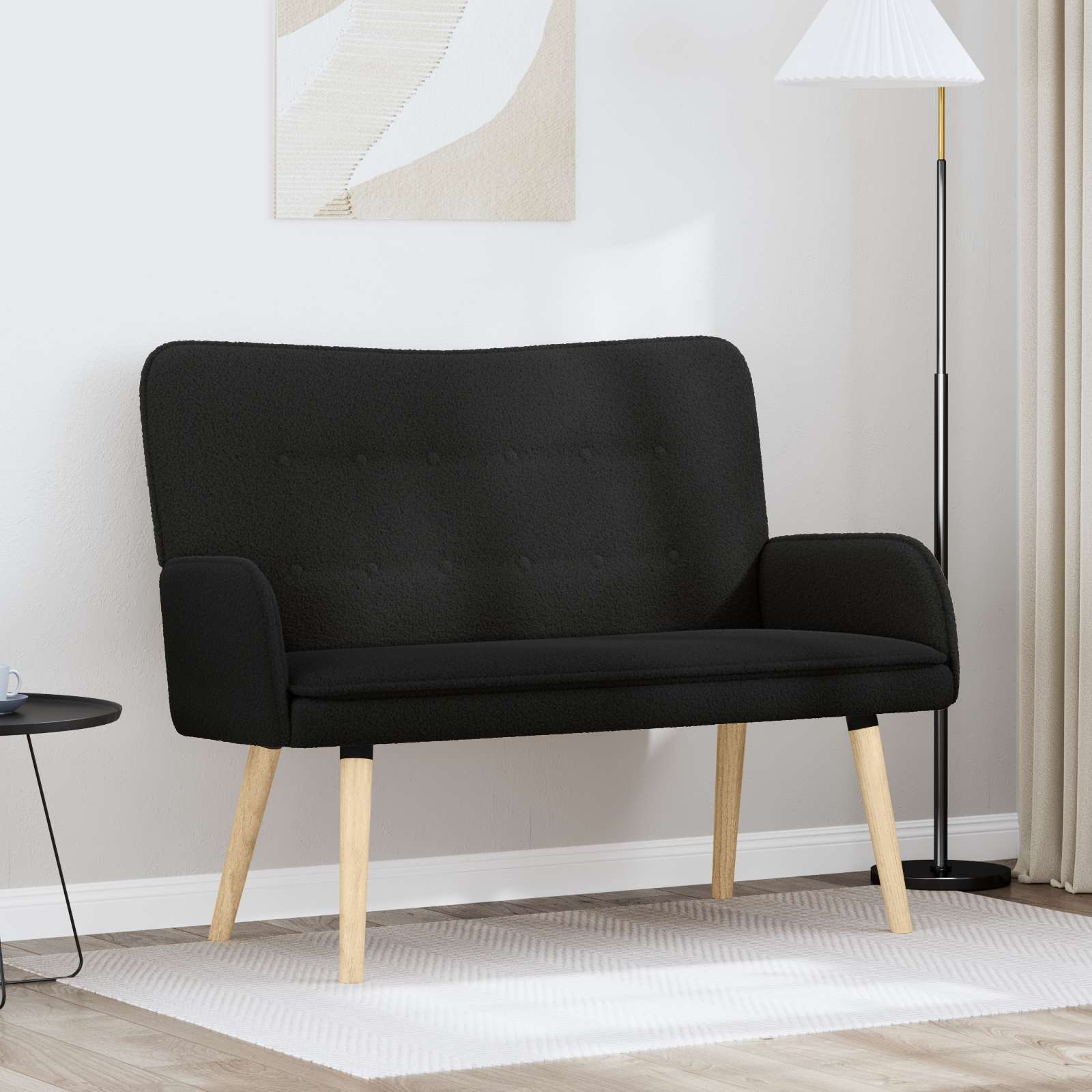 vidaXL 2-Zits Sofa Lichtgrijs 115 x 61 x 87 cm Bouclé