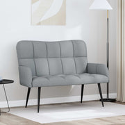 vidaXL Twee Persoons Sofa Lichtgrijs 115 x 61 x 87 cm Stof