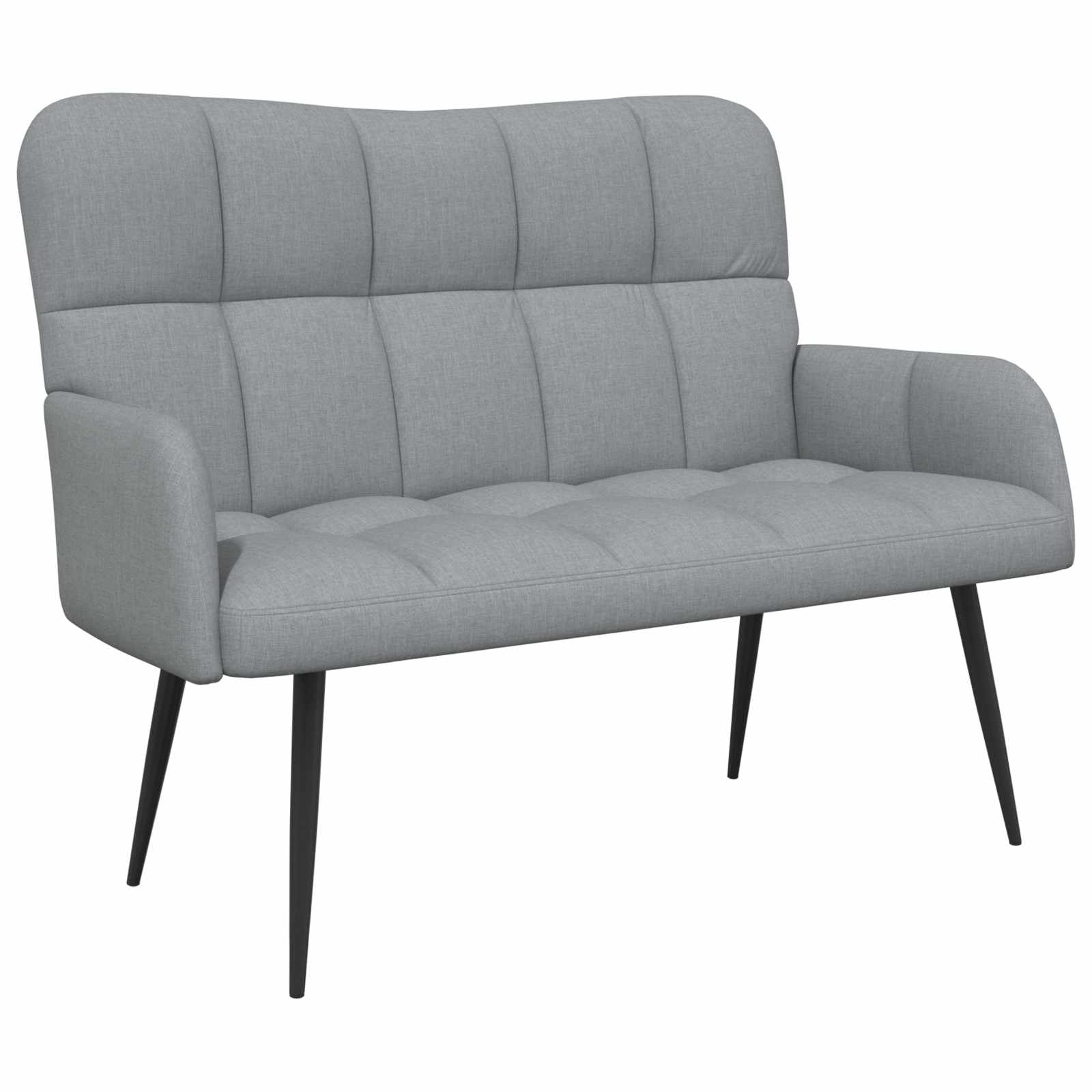 vidaXL Twee Persoons Sofa Lichtgrijs 115 x 61 x 87 cm Stof
