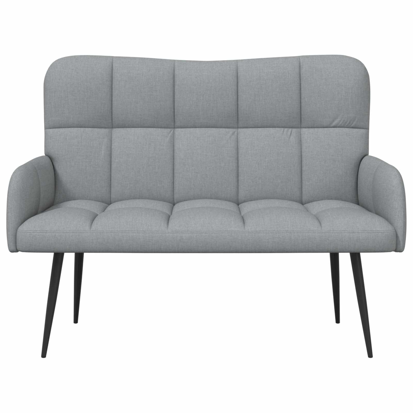 vidaXL Twee Persoons Sofa Lichtgrijs 115 x 61 x 87 cm Stof
