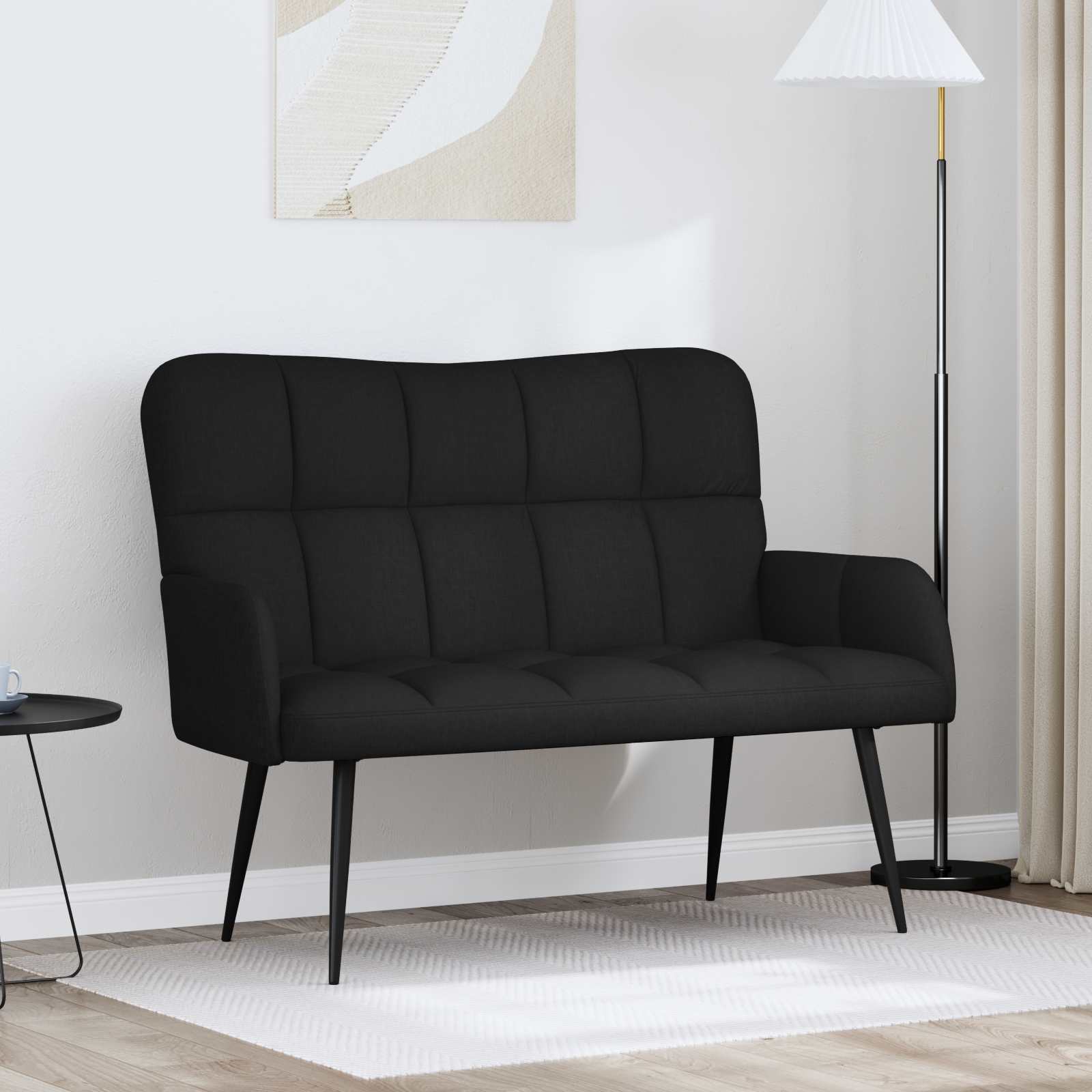 vidaXL Twee Persoons Sofa Lichtgrijs 115 x 61 x 87 cm Stof