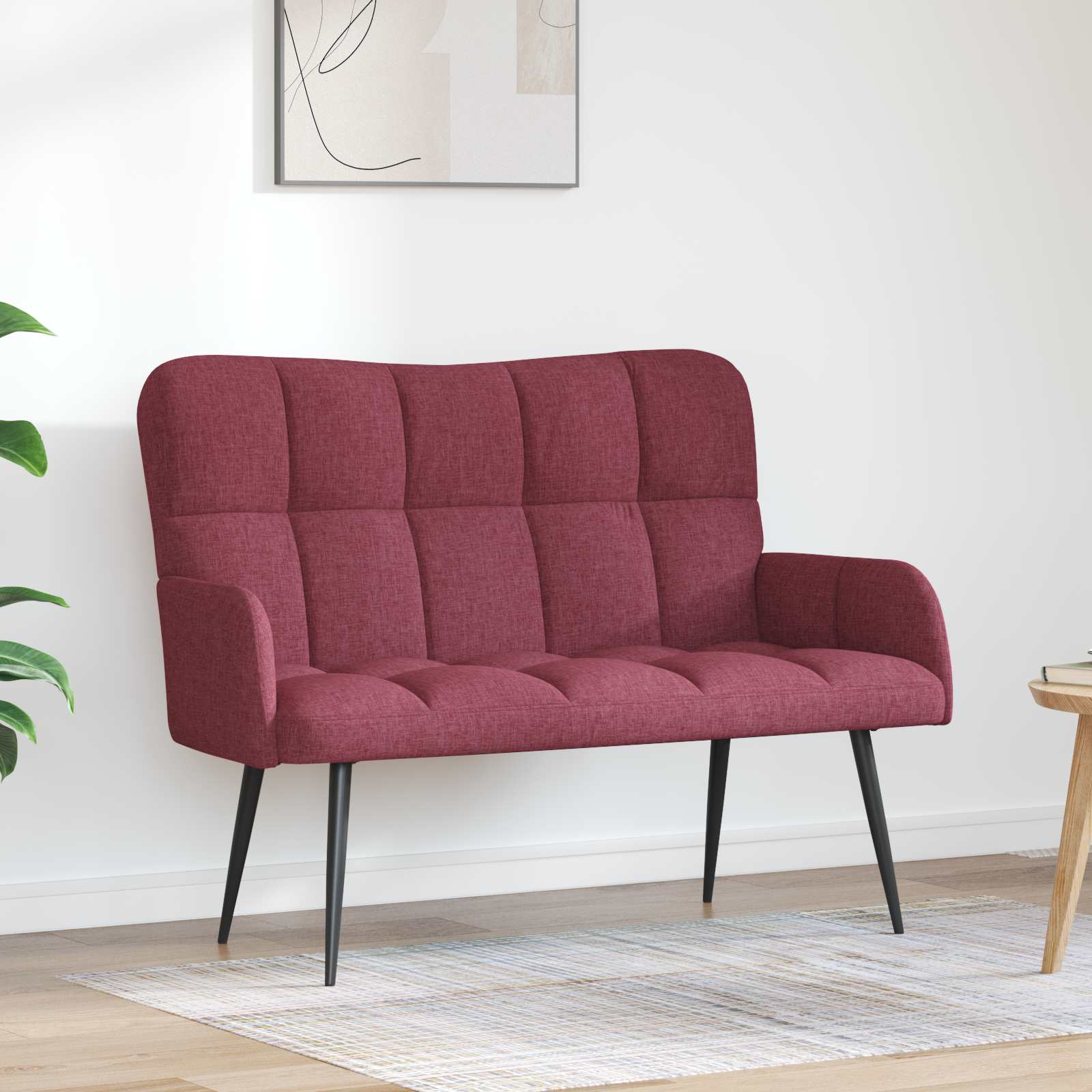 vidaXL Twee Persoons Sofa Lichtgrijs 115 x 61 x 87 cm Stof