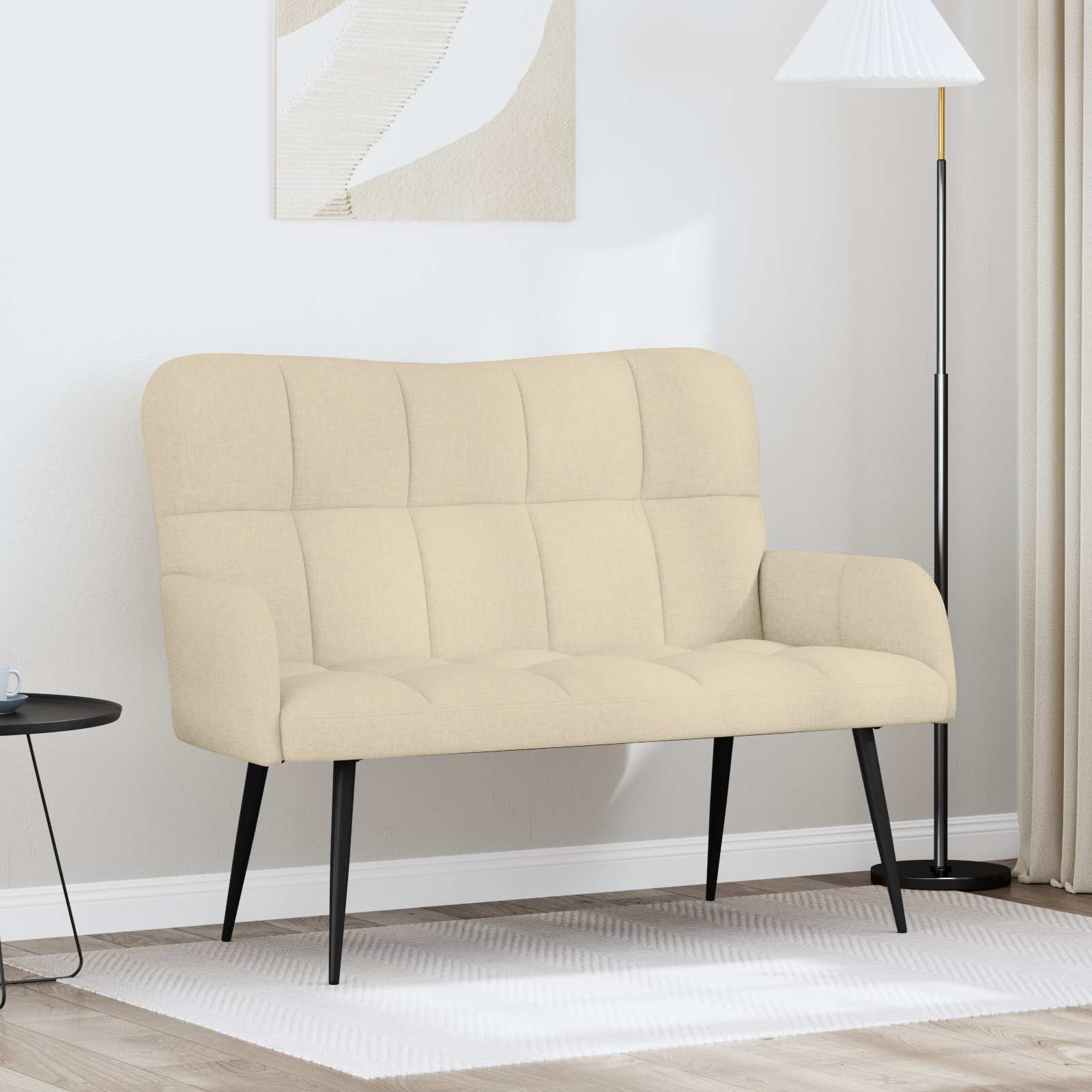 vidaXL Twee Persoons Sofa Lichtgrijs 115 x 61 x 87 cm Stof