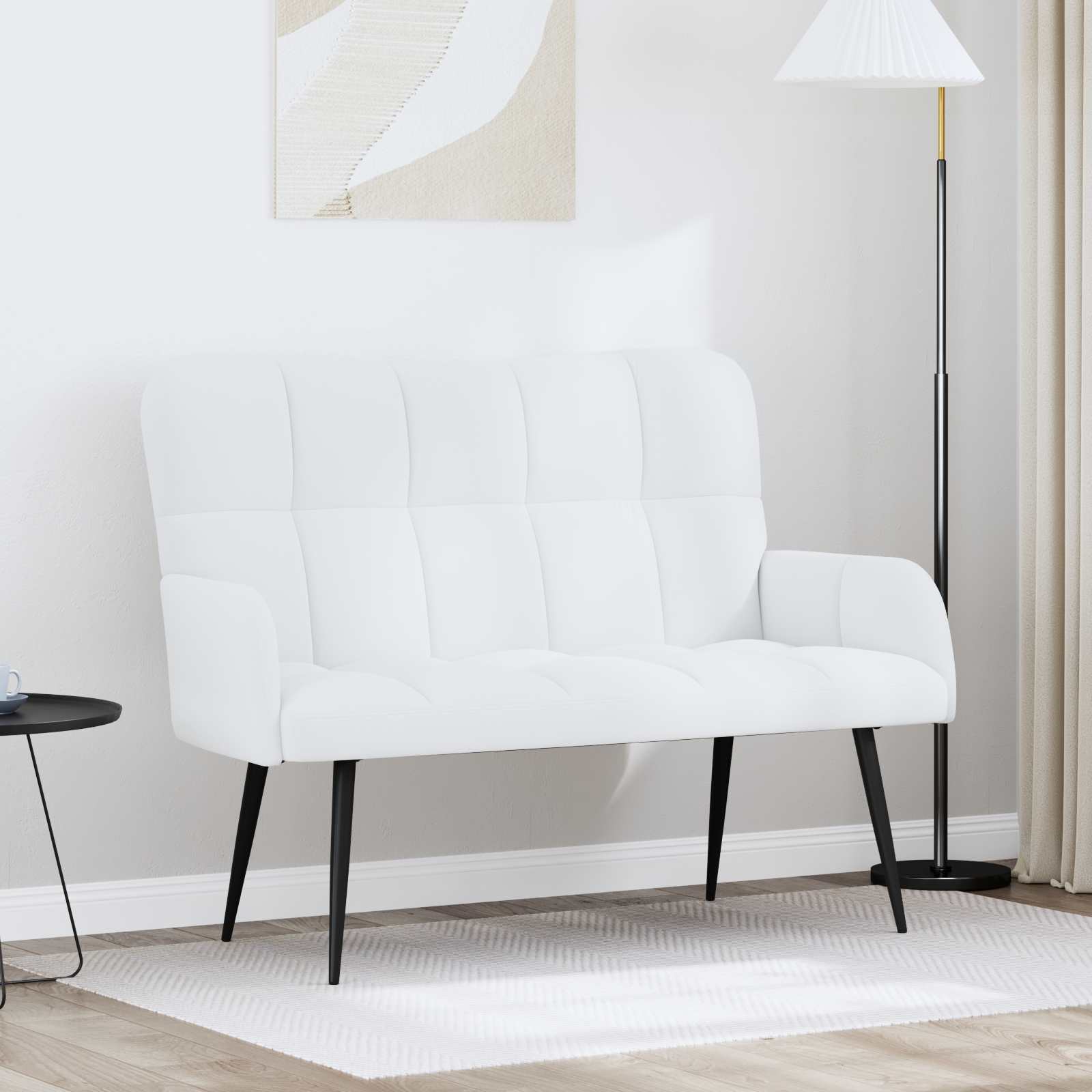 vidaXL Twee Persoons Sofa Lichtgrijs 115 x 61 x 87 cm Stof