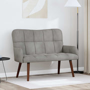 vidaXL Twee Persoons Sofa Lichtgrijs 115 x 61 x 87 cm Fluweel