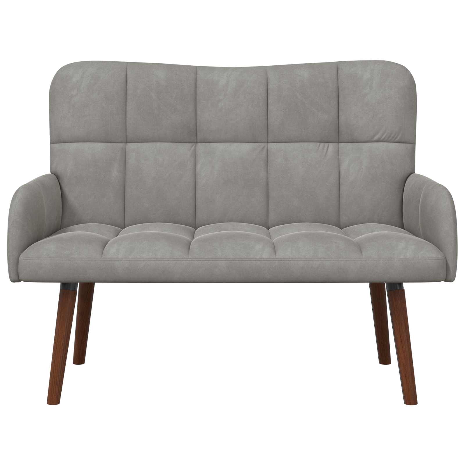 vidaXL Twee Persoons Sofa Lichtgrijs 115 x 61 x 87 cm Fluweel