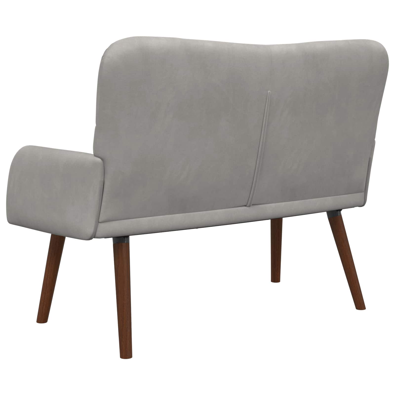 vidaXL Twee Persoons Sofa Lichtgrijs 115 x 61 x 87 cm Fluweel