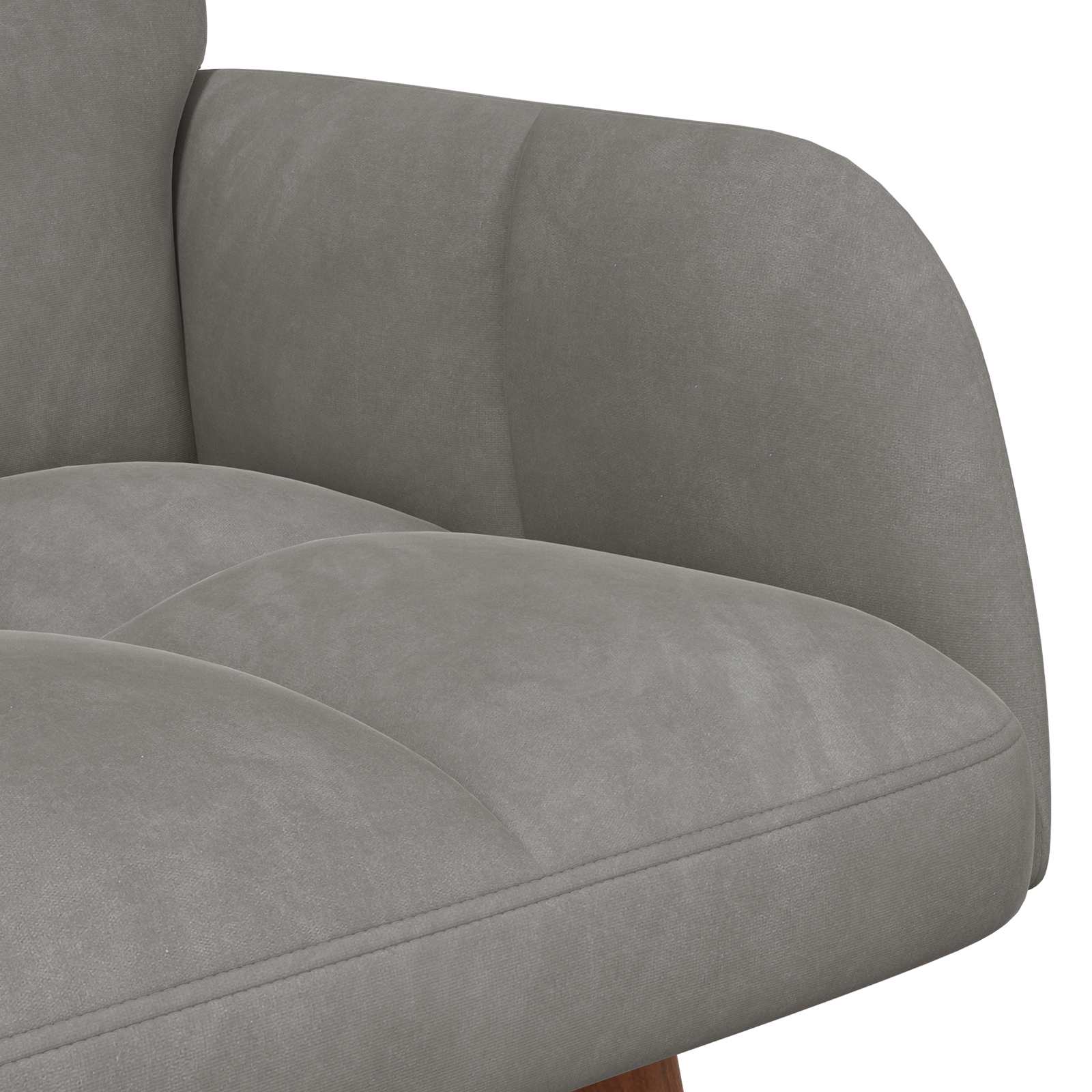 vidaXL Twee Persoons Sofa Lichtgrijs 115 x 61 x 87 cm Fluweel