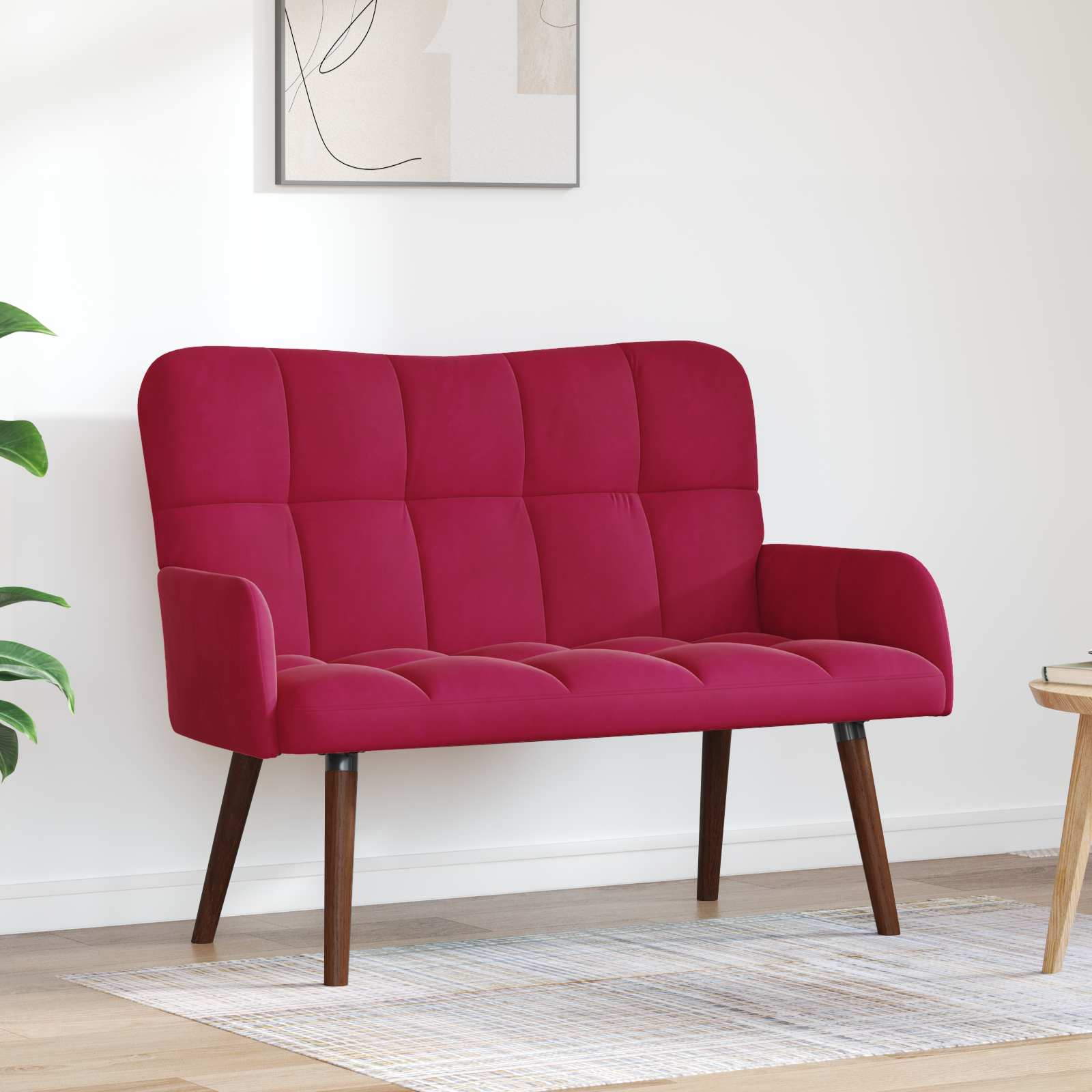 vidaXL Twee Persoons Sofa Lichtgrijs 115 x 61 x 87 cm Fluweel