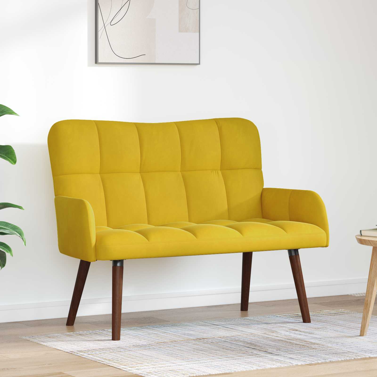 vidaXL Twee Persoons Sofa Lichtgrijs 115 x 61 x 87 cm Fluweel