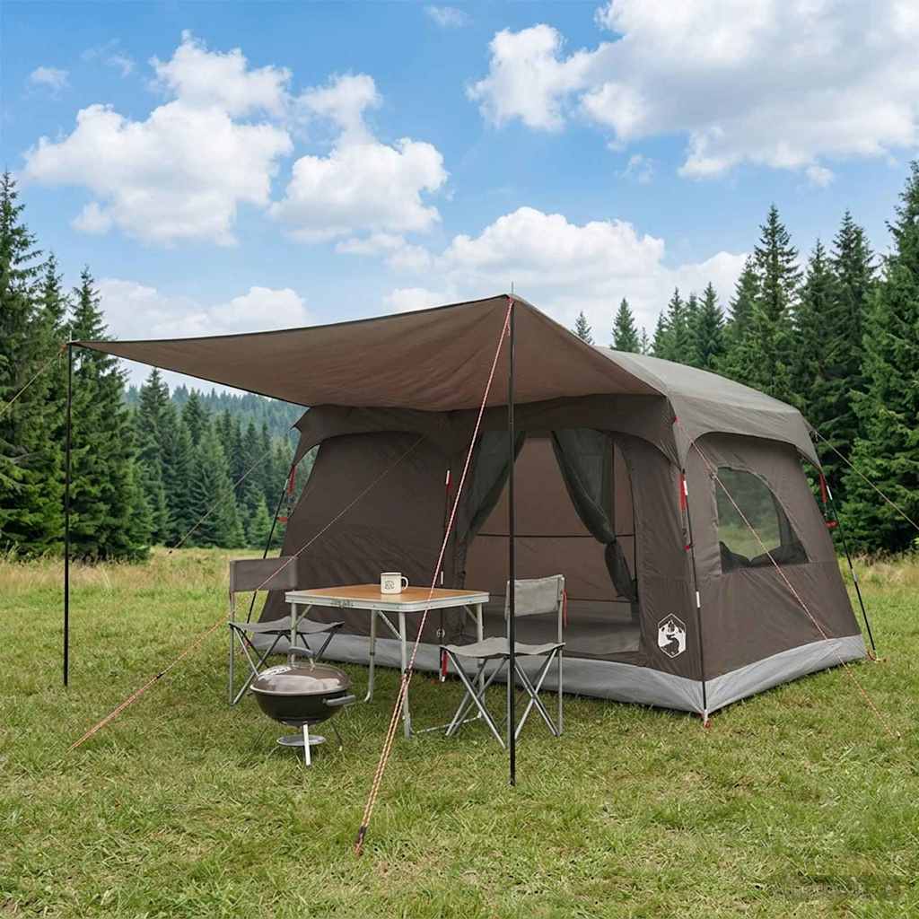 vidaXL Gezinstent met dak Groen 320 x 210 x 180 cm Polyester