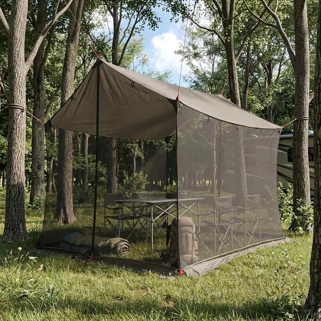 vidaXL Campingzeil met gaaswanden Groen 340 x 260 x 220 cm