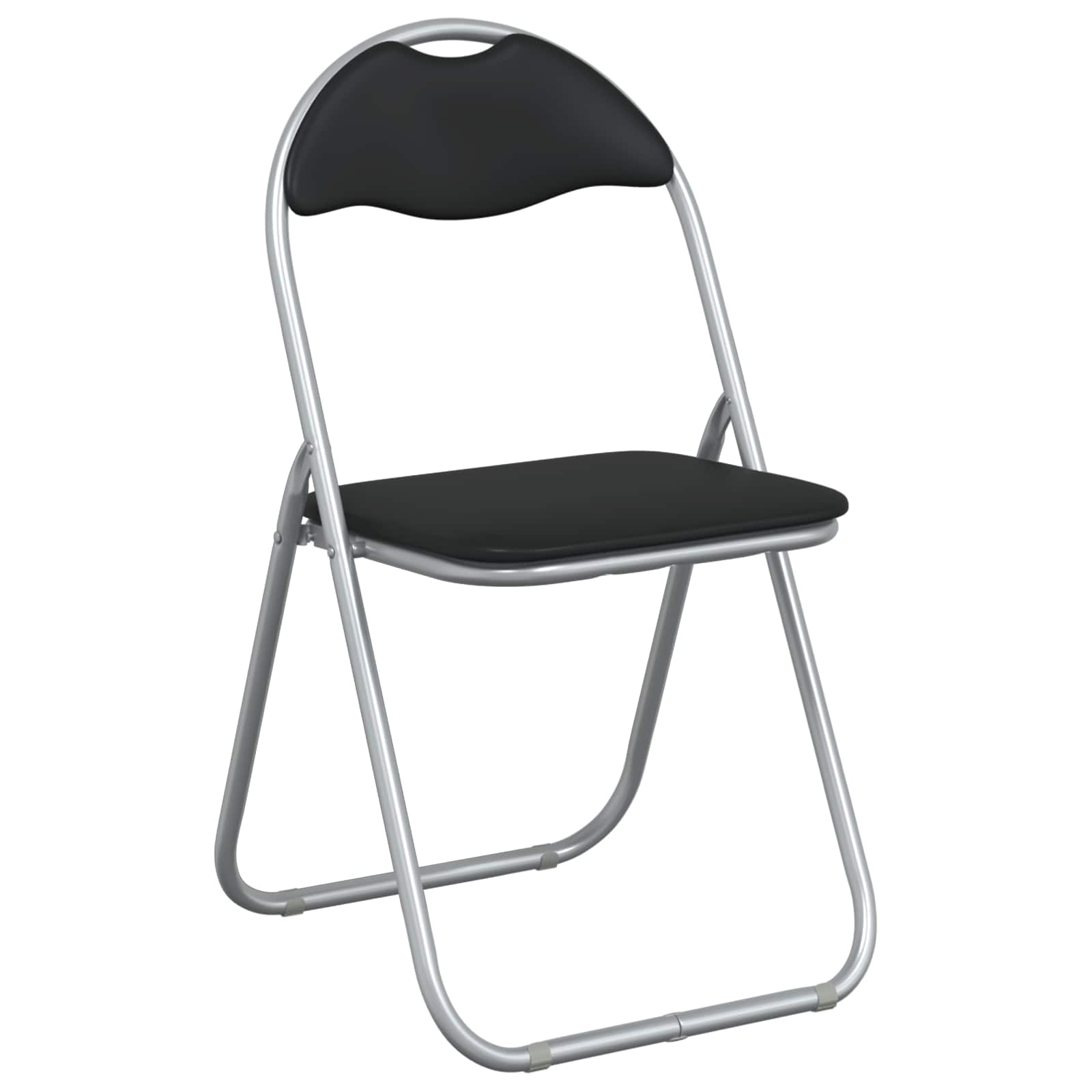 vidaXL Inklapbare stoel 2 pcs Zwart en Grijs 48 x 43,5 x 81 cm