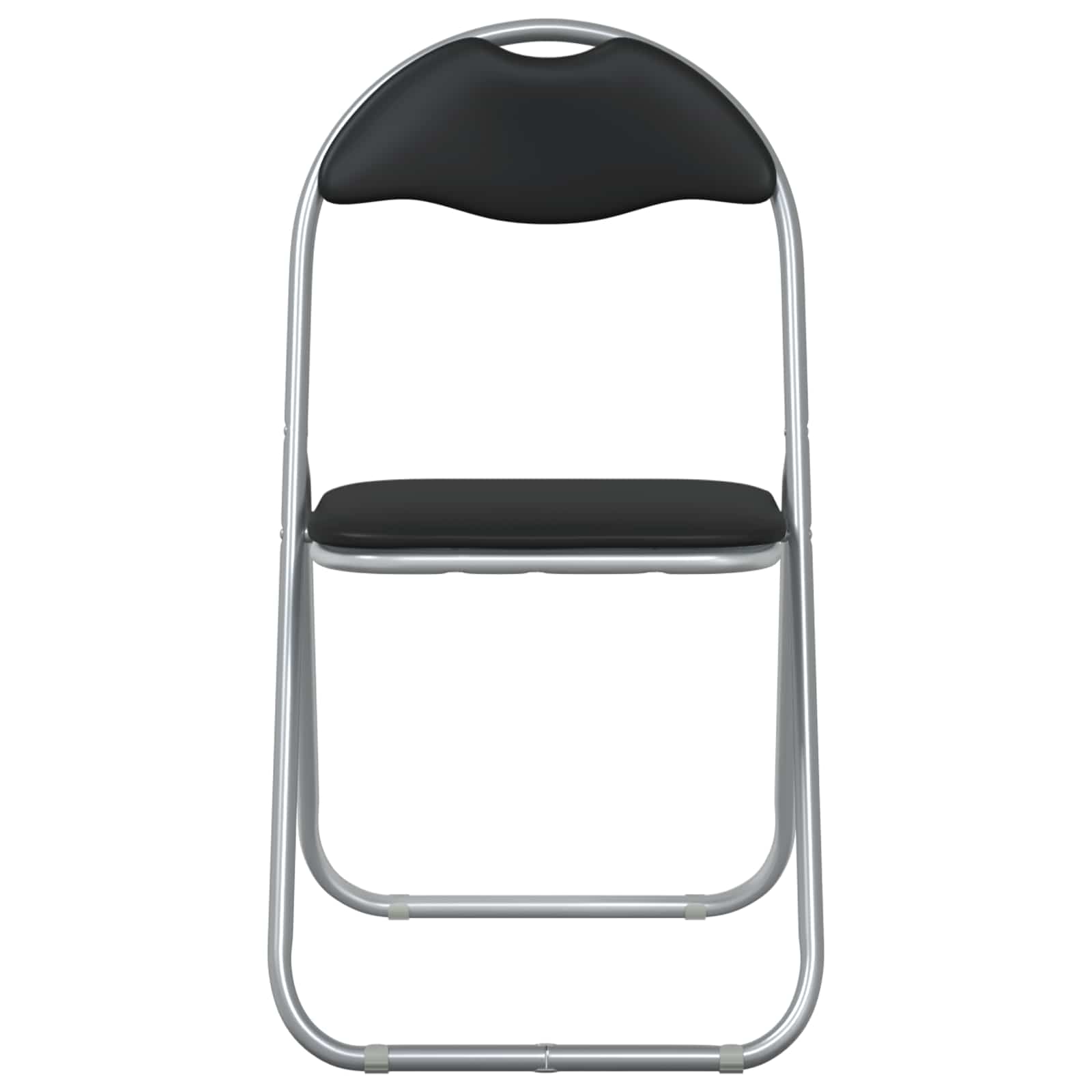 vidaXL Inklapbare stoel 2 pcs Zwart en Grijs 48 x 43,5 x 81 cm