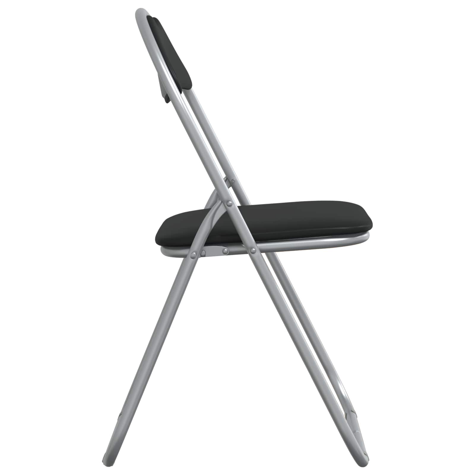 vidaXL Inklapbare stoel 2 pcs Zwart en Grijs 48 x 43,5 x 81 cm