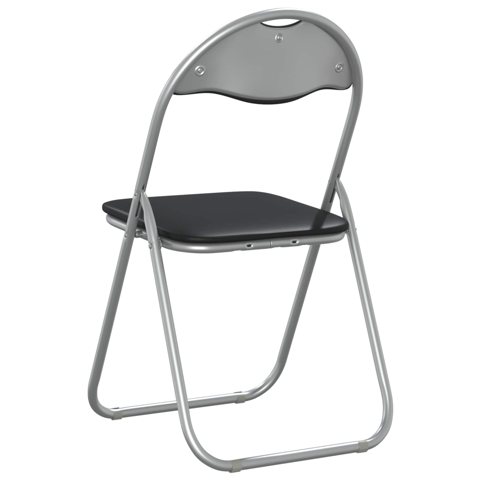 vidaXL Inklapbare stoel 2 pcs Zwart en Grijs 48 x 43,5 x 81 cm