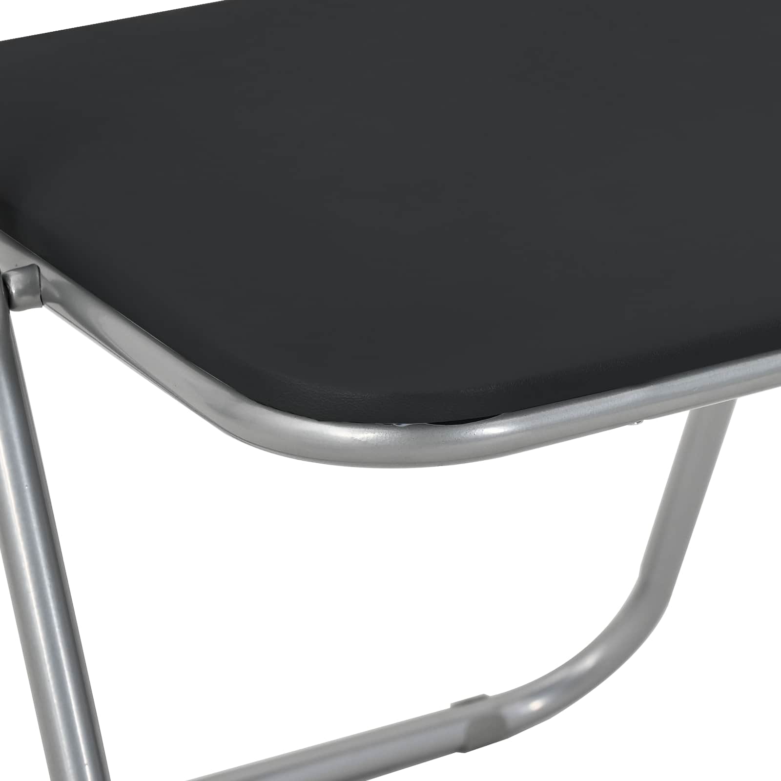 vidaXL Inklapbare stoel 2 pcs Zwart en Grijs 48 x 43,5 x 81 cm