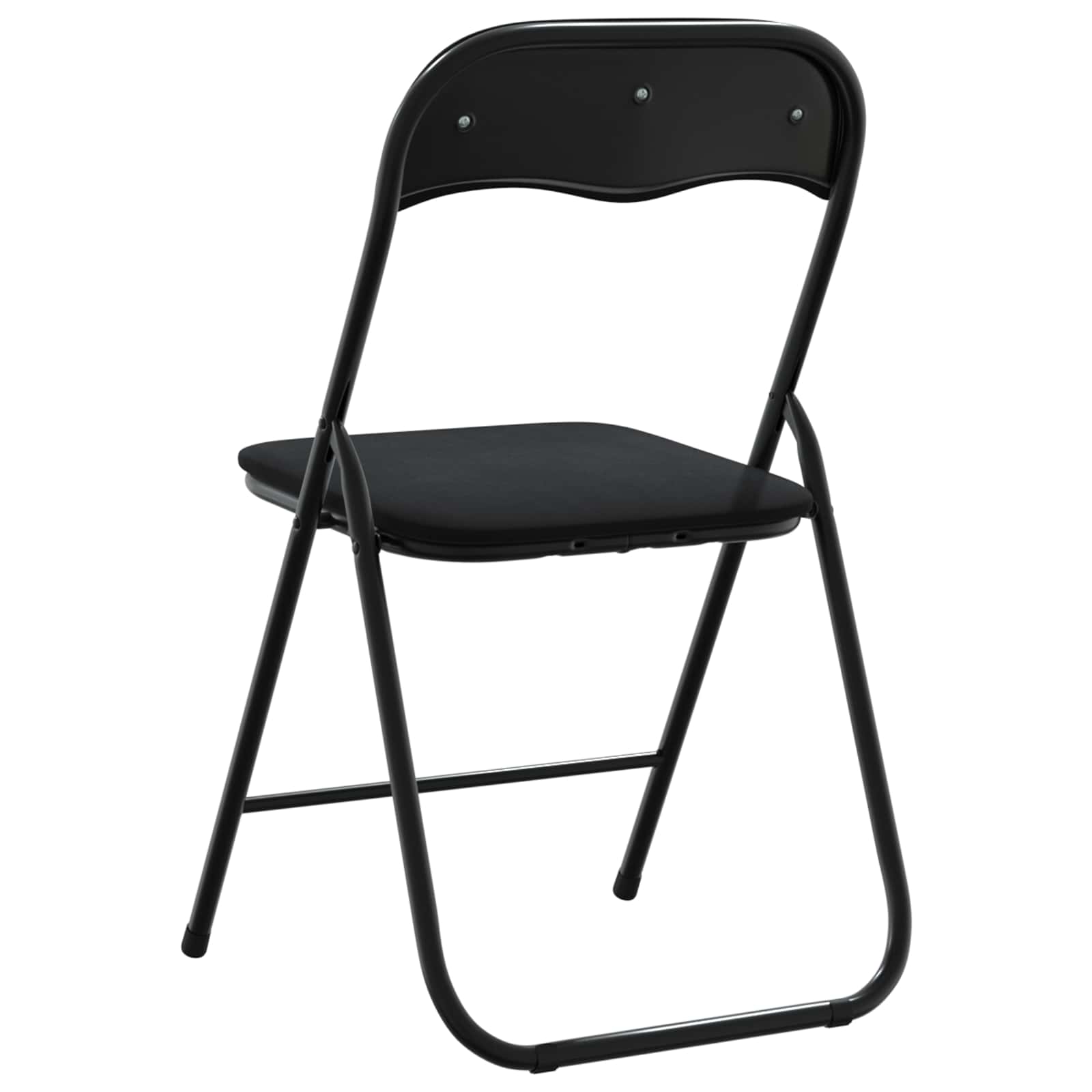vidaXL Inklapbare stoel 2 pcs Zwart 48 x 44 x 78 cm Fluweel