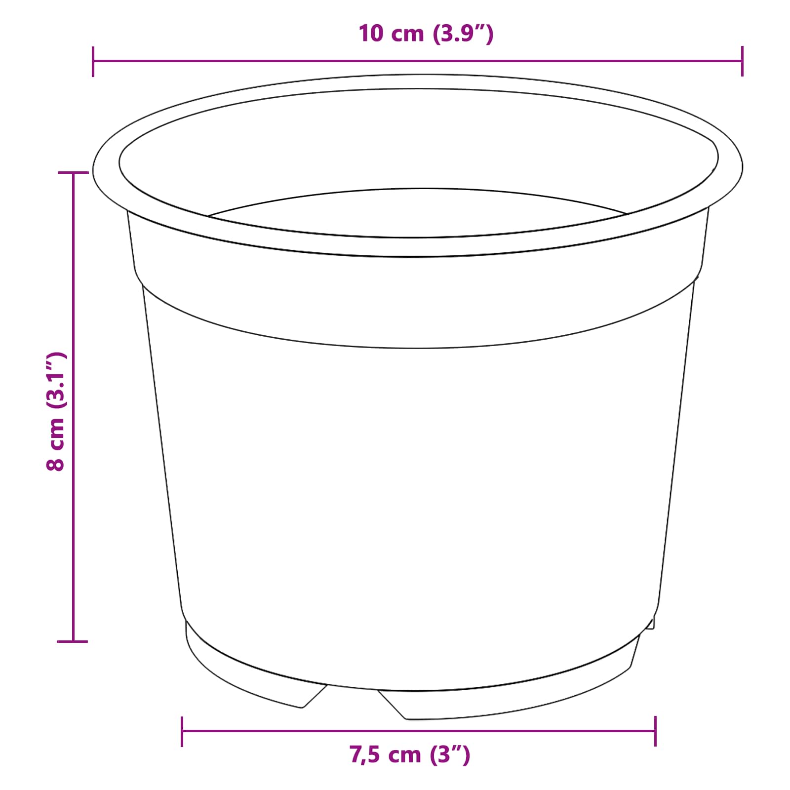 vidaXL Bloempot 50 pcs Keramiek Ø 15 x 12.5 cm Kunststof