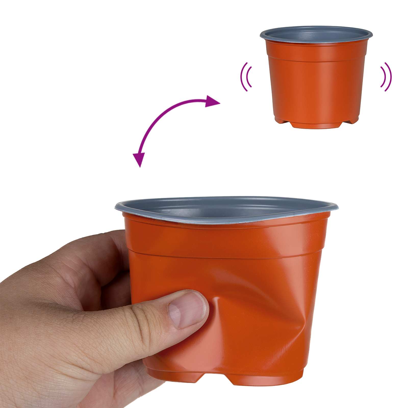 vidaXL Bloempot 50 pcs Keramiek Ø 15 x 12.5 cm Kunststof