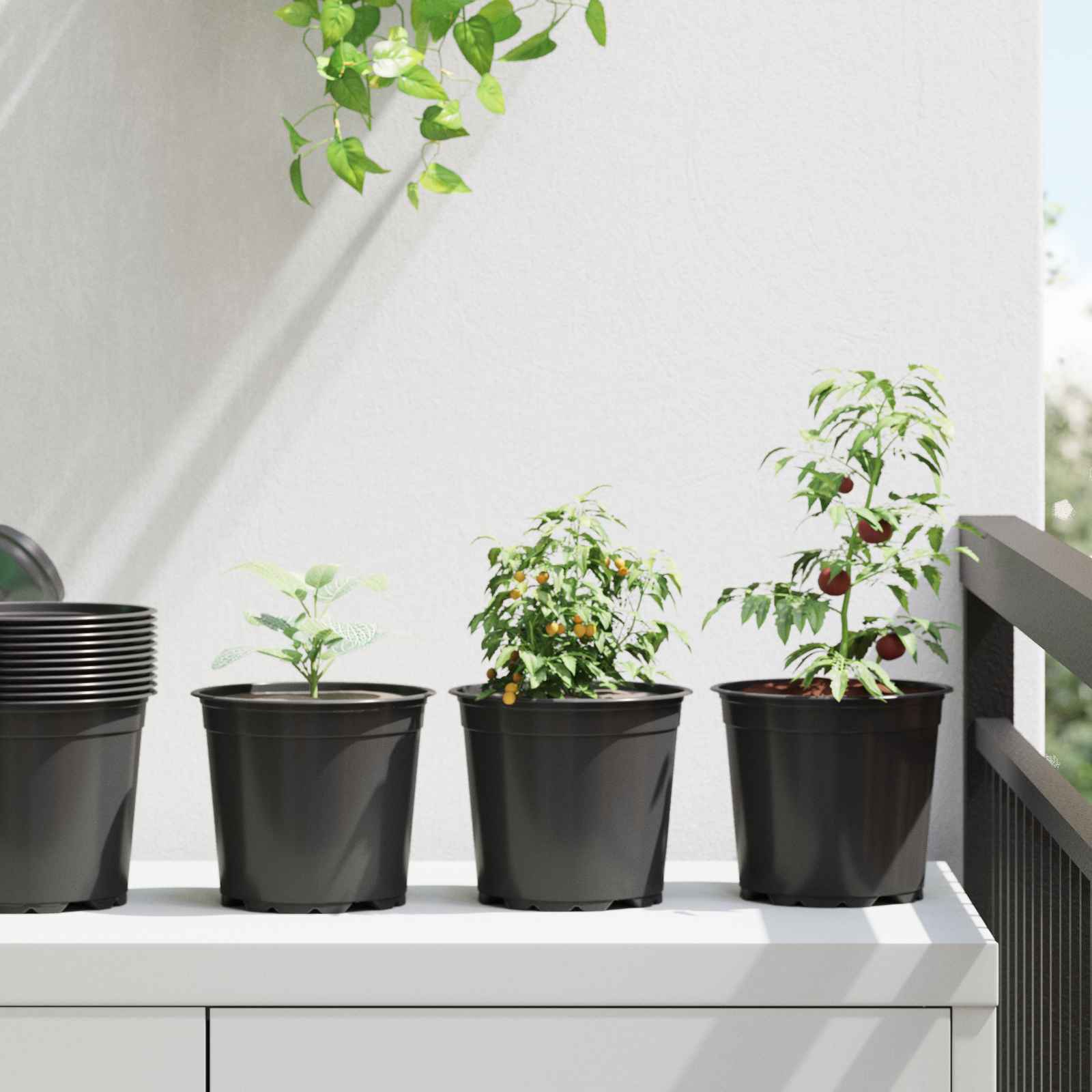 vidaXL Bloempot 50 pcs Keramiek Ø 15 x 12.5 cm Kunststof